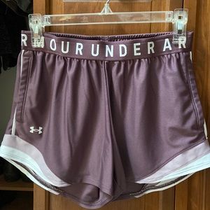 Under Armour women’s running athletic shorts size small purple